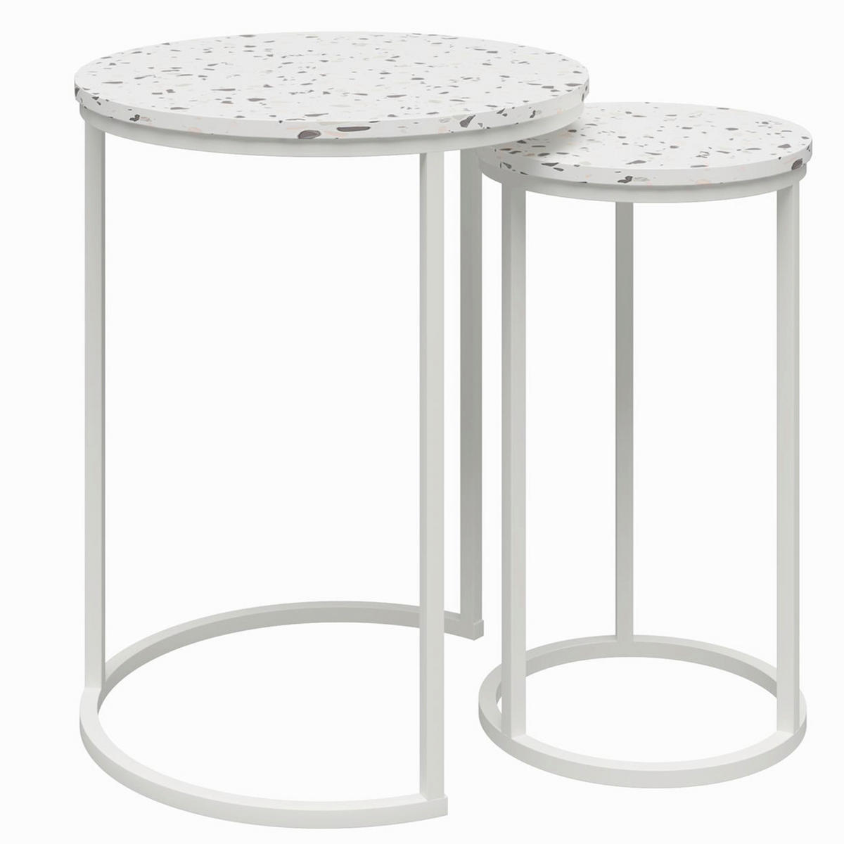 BEISTELLTISCH in Holzwerkstoff 45/45/57 cm  - Weiß, Design, Holzwerkstoff/Metall (45/45/57cm) - MID.YOU