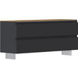 GARDEROBENBANK  in 110/49/33 cm  - Eichefarben/Anthrazit, Design, Holzwerkstoff/Metall (110/49/33cm) - Moderano