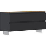 GARDEROBENBANK  in 110/49/33 cm  - Eichefarben/Anthrazit, Design, Metall (110/49/33cm) - Moderano
