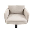 BARHOCKER Cord Beige Eisen Stoffauswahl, Sitzfläche 360° drehbar, inklusive Armlehnen  - Beige/Schwarz, Design, Textil/Metall (54/98-120/58cm) - Novel