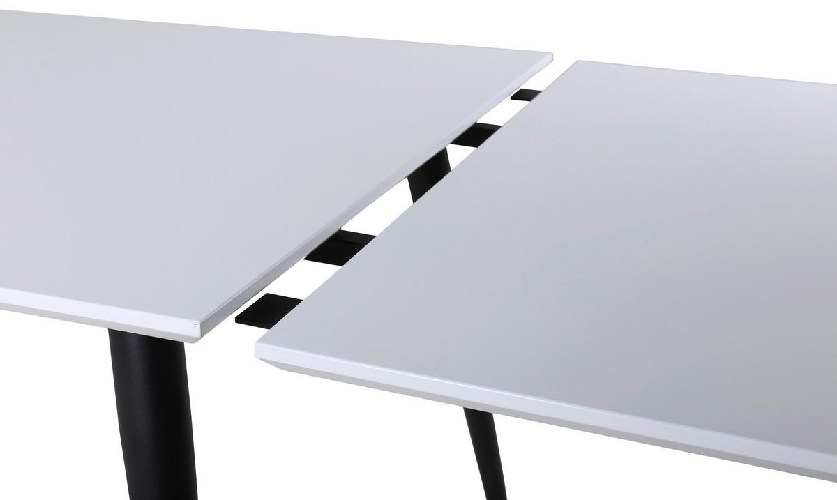 ESSTISCH rechteckig Schwarz, Weiß  - Schwarz/Weiß, Design, Kunststoff/Metall (195/90/76cm) - Livetastic