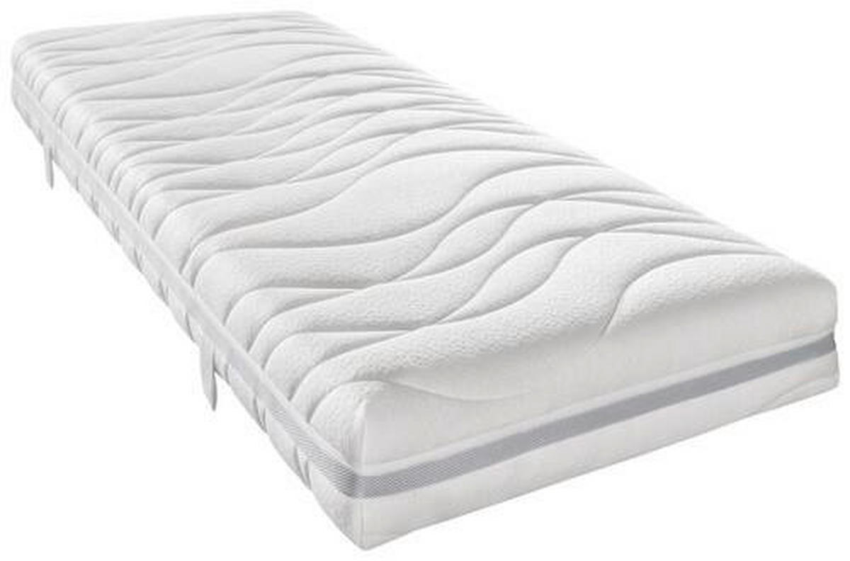 KOMFORTSCHAUMMATRATZE PERFECT TOUCH KS 90/190 cm Höhe ca. 22 cm  - Weiß, KONVENTIONELL, Textil (90/190cm) - Sleeptex