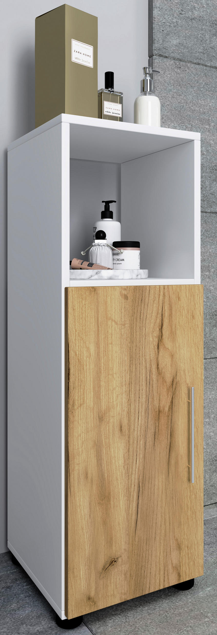 UNTERSCHRANK in   - Honigeiche/Weiss, Modern, Holzwerkstoff/Kunststoff (31/93/30cm) - MID.YOU