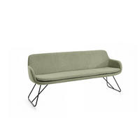 SITZBANK 180/87/65 cm Webstoff Olivgrün Metall  - Schwarz/Olivgrün, Design, Textil/Metall (180/87/65cm) - Musterring