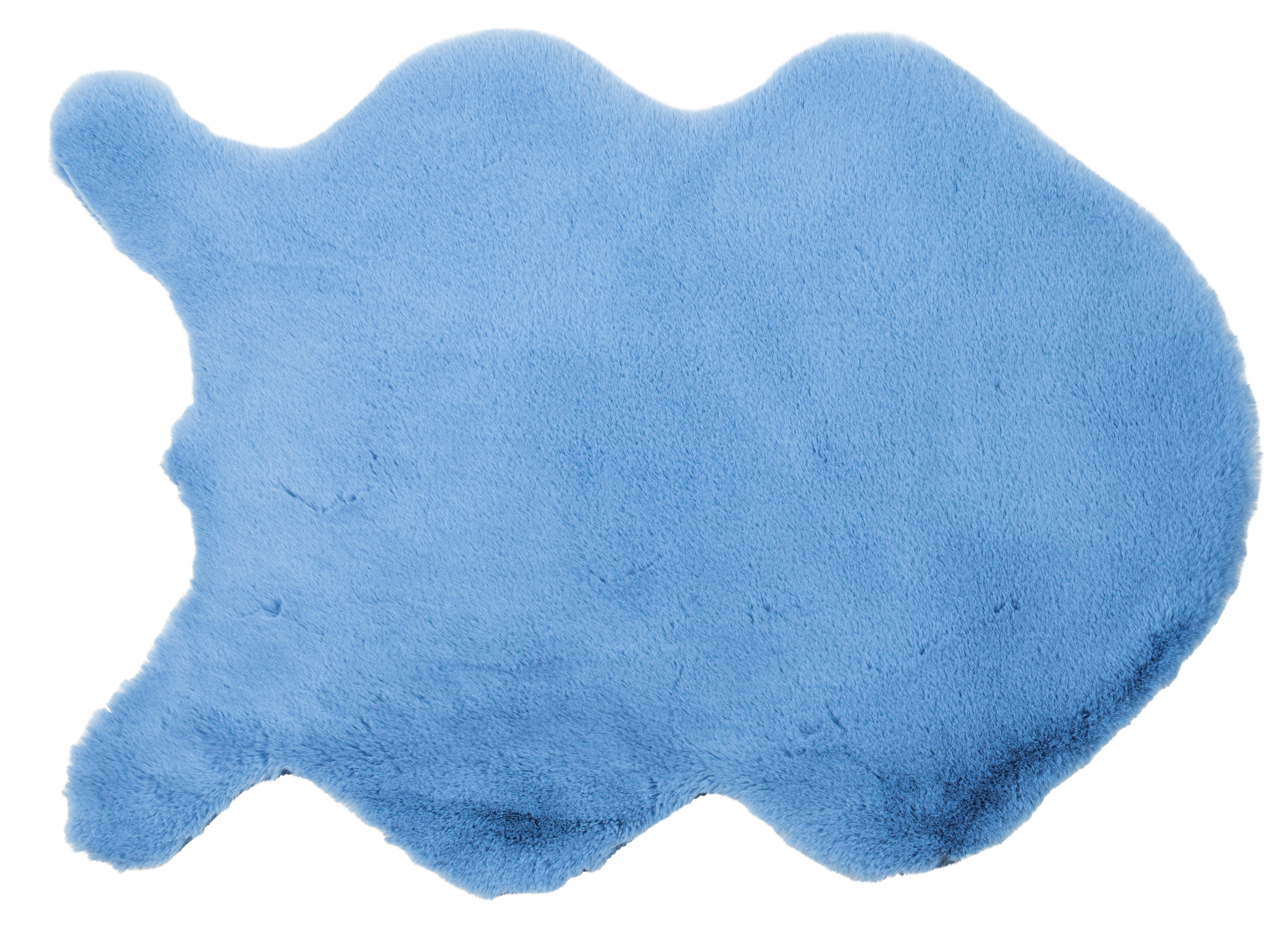 UMELÁ KOŽUŠINA, 55/80 cm, modrá - modrá, Basics, textil (55/80cm)
