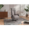 SESSEL in Echtleder Hellgrau  - Hellgrau/Schwarz, Konventionell, Leder/Metall (74/112/82cm) - Sit & More