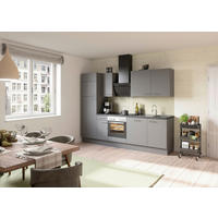 KÜCHENLEERBLOCK 270 cm   in Grau  - Edelstahlfarben/Anthrazit, Basics, Holzwerkstoff/Metall (270cm) - Optifit