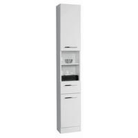 HOCHSCHRANK 30/195,5/33 cm  - Chromfarben/Weiß, KONVENTIONELL, Holzwerkstoff (30/195,5/33cm) - Carryhome