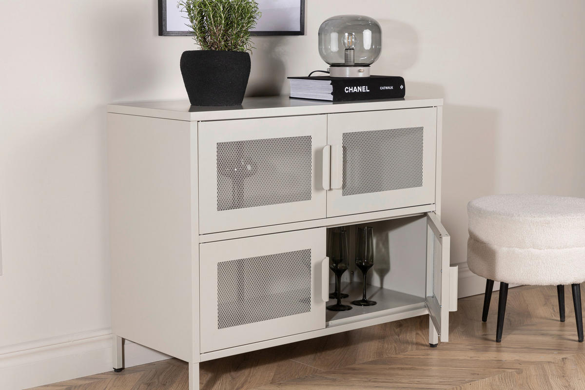 SIDEBOARD  in 90/75/40 cm  - Beige, Design, Metall (90/75/40cm) - Livetastic