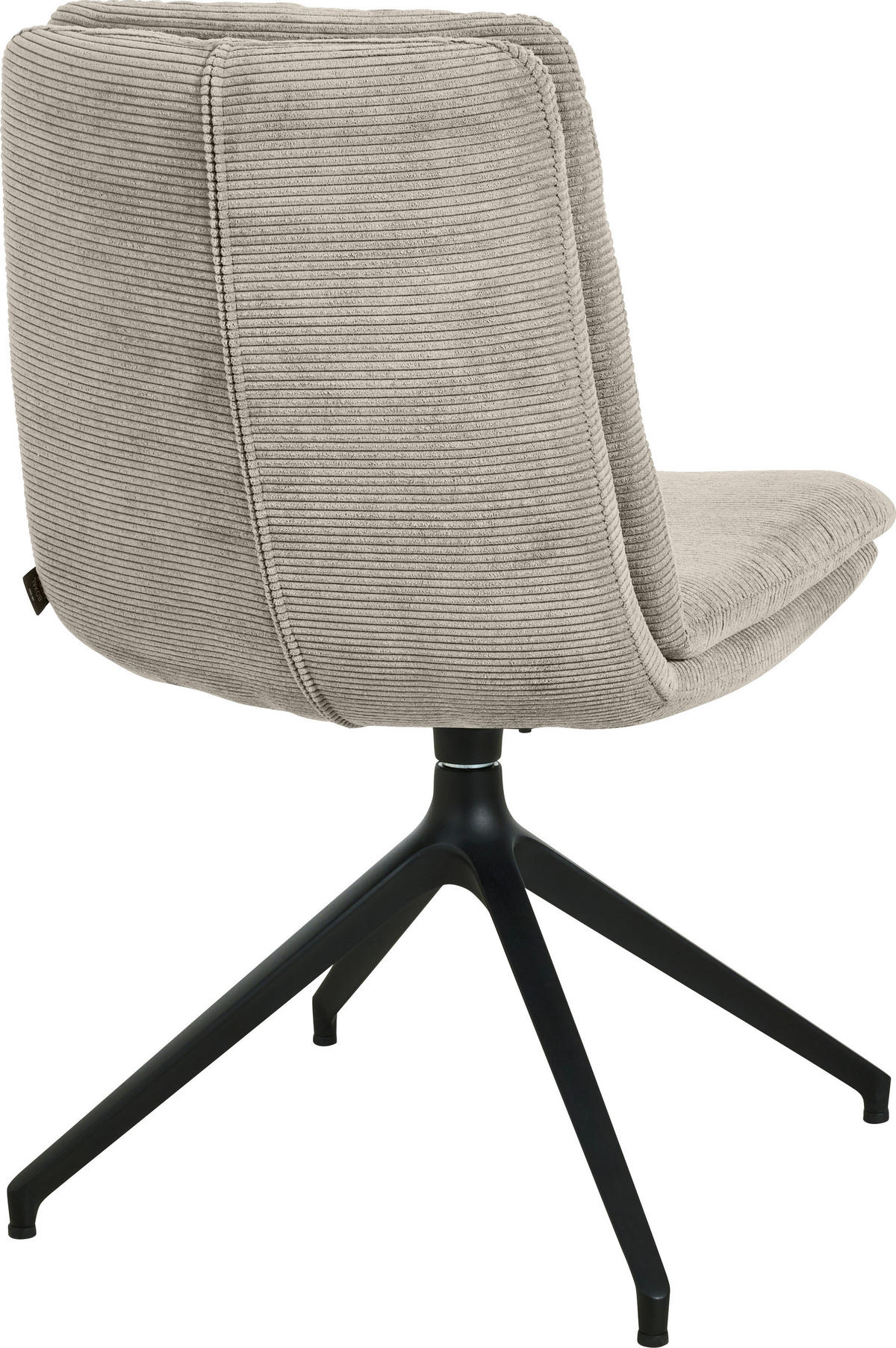 STUHL  in Cord  - Sandfarben/Schwarz, Design, Textil/Metall (49/90/68cm) - Johann Jakob