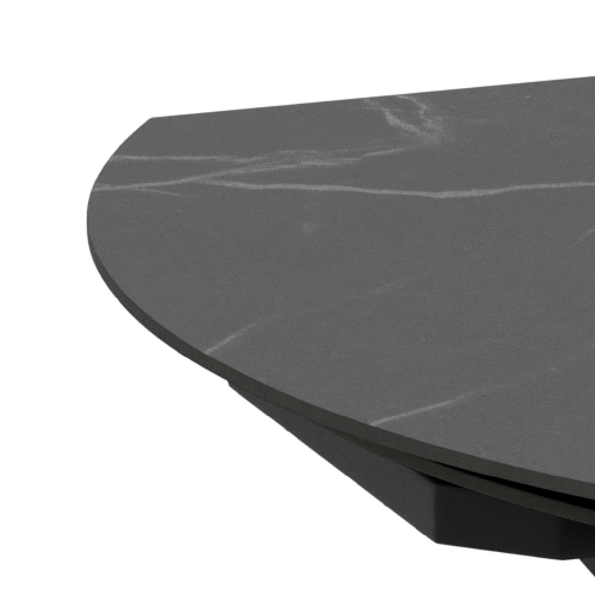 MATBORD svart rektangulär  utdragbar  - svart, Klassisk, metall/keramik (120-180/90/77cm) - Best Price