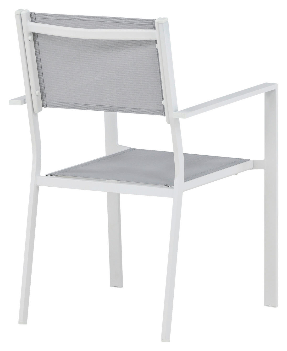 STAPELSESSEL - Weiß, KONVENTIONELL, Textil/Metall (56.5/88/61cm) - Gardenson
