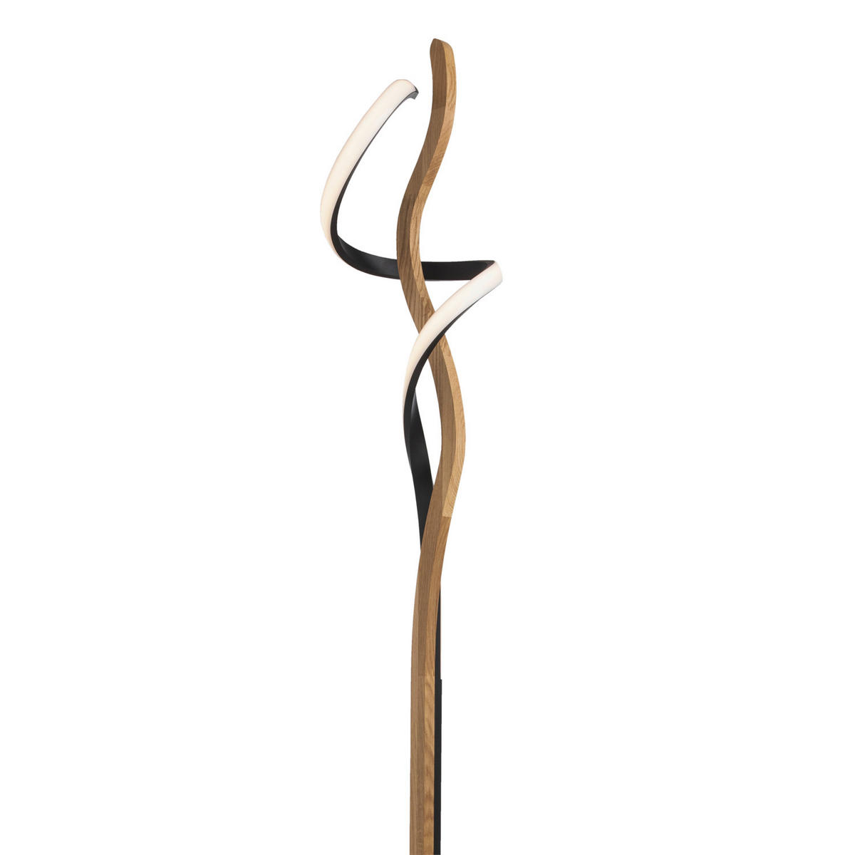 LED-STEHLEUCHTE - Schwarz, Natur, Holz/Metall (20/20/150cm) - Waldwelt