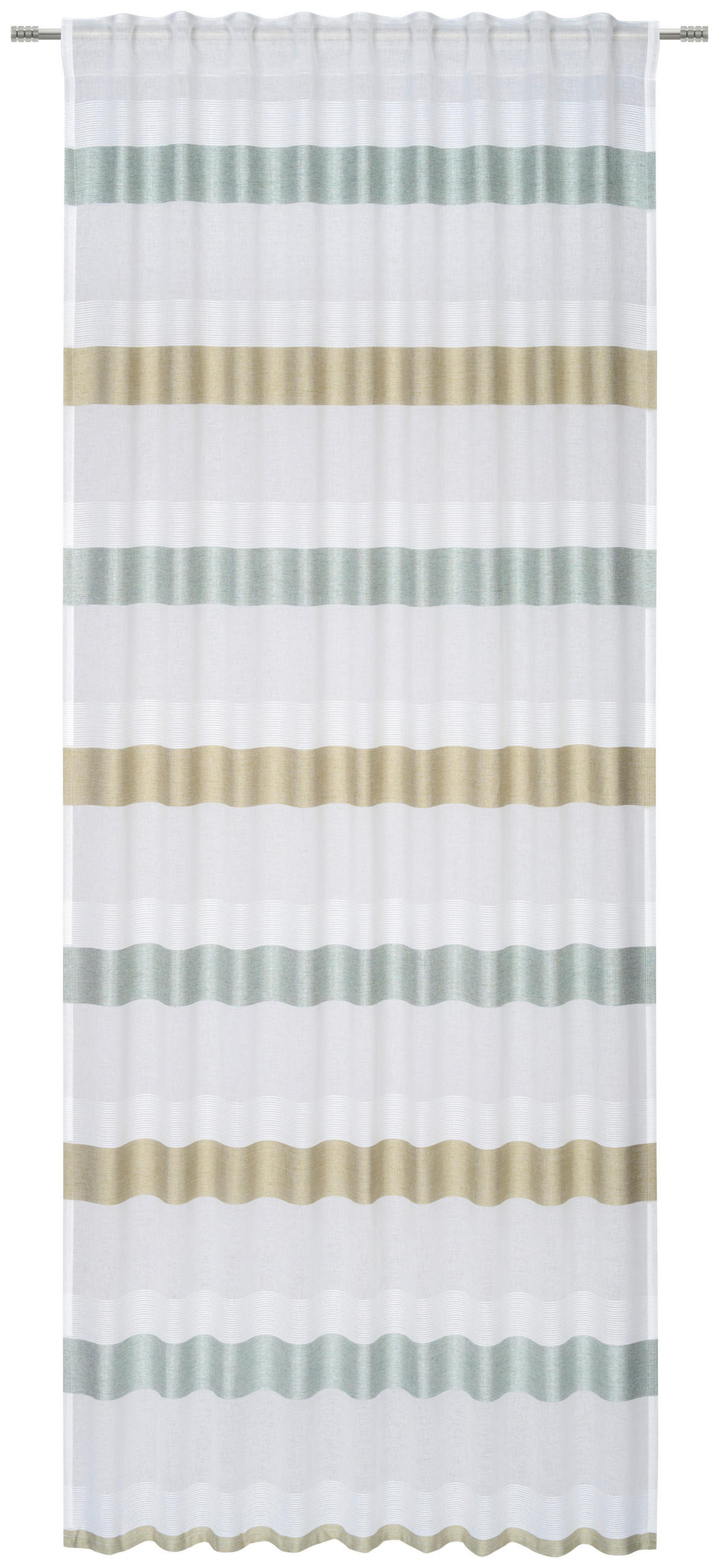 GARDINLÄNGD halvtransparent  - grön, Klassisk, textil (135/245cm) - Esposa