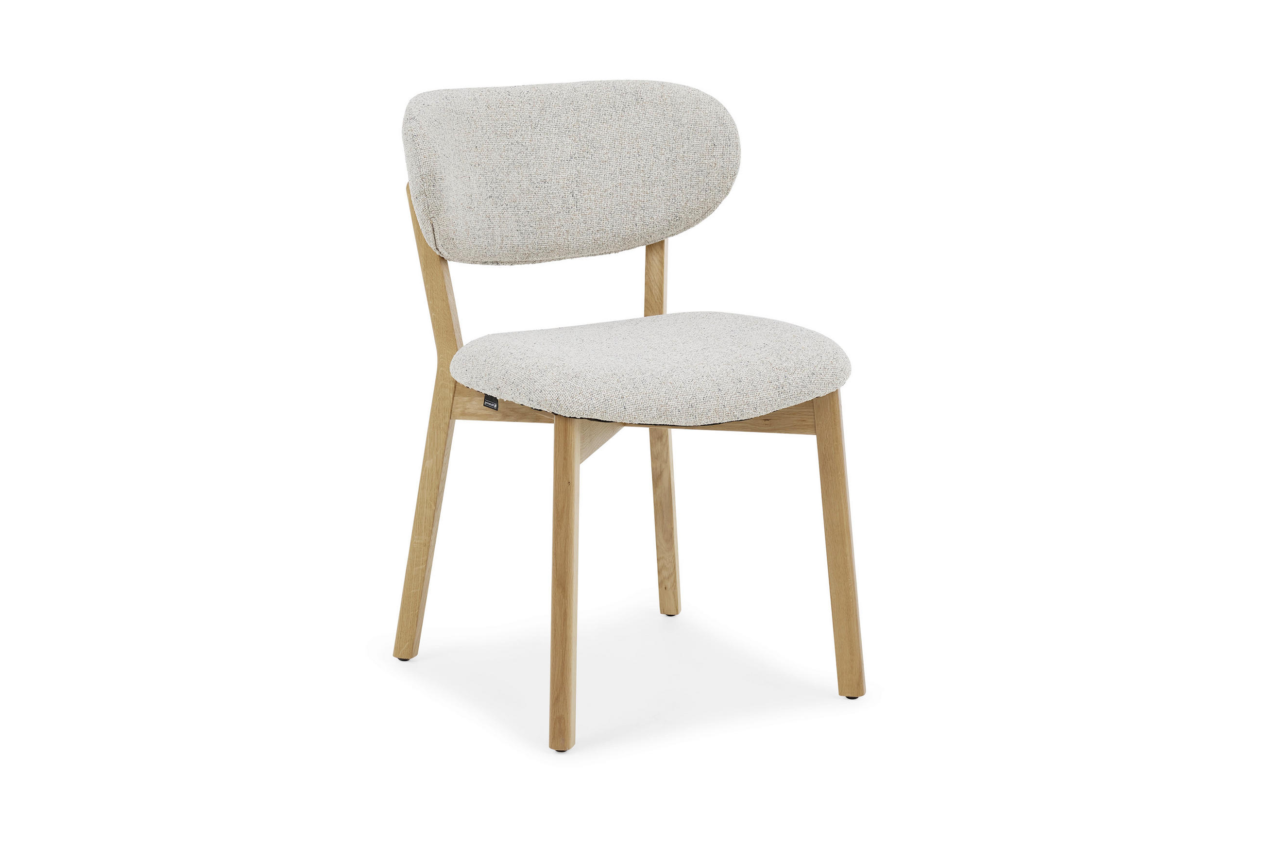 STUHL  Stoffauswahl Bouclé  Naturfarben  - Eichefarben/Naturfarben, Design, Holz/Textil (50/81/59cm) - Musterring