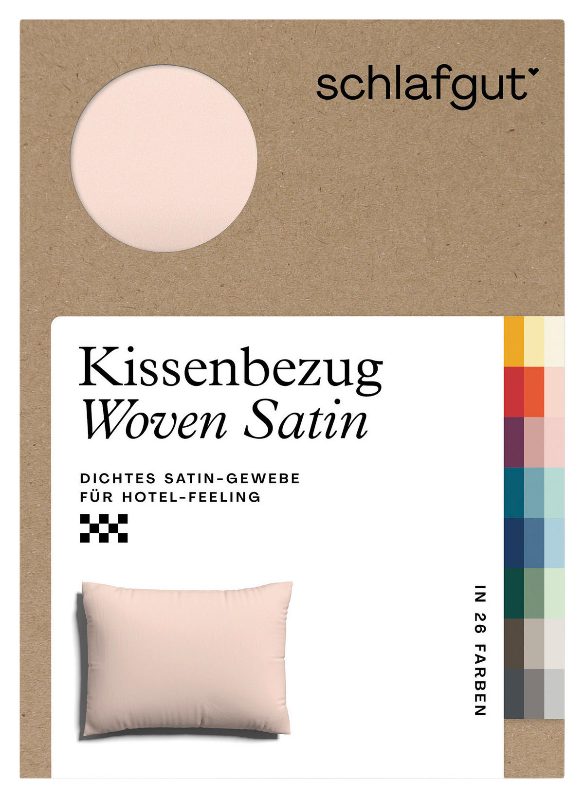 KOPFPOLSTERBEZUG WOVEN SATIN 60/80 cm  - Hellrot, Basics, Textil (60/80cm) - Schlafgut