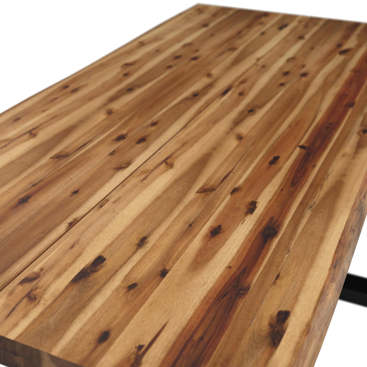 GARTENBANK in Schwarz, Akaziefarben  - Schwarz/Akaziefarben, Konventionell, Holz/Metall (160/45/40cm) - Ambia Garden