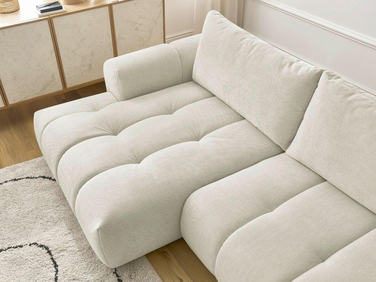 ECKSCHLAFSOFA FUJI Leinenoptik Beige  inkl.  - Beige/Schwarz, MODERN, Kunststoff/Textil (160/292cm)