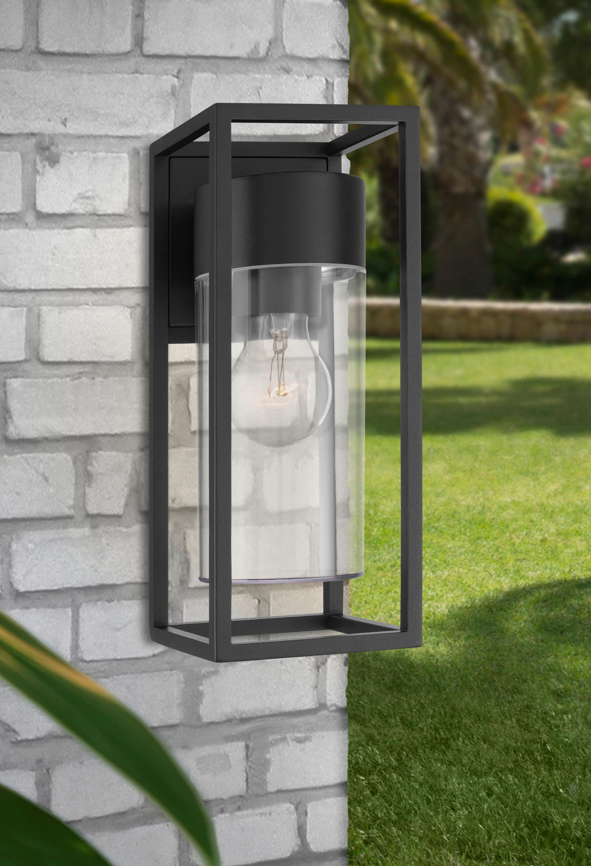 AUßENWANDLEUCHTE 13.8/11/27 cm   - Schwarz, KONVENTIONELL, Metall (13.8/11/27cm) - Ambia Garden