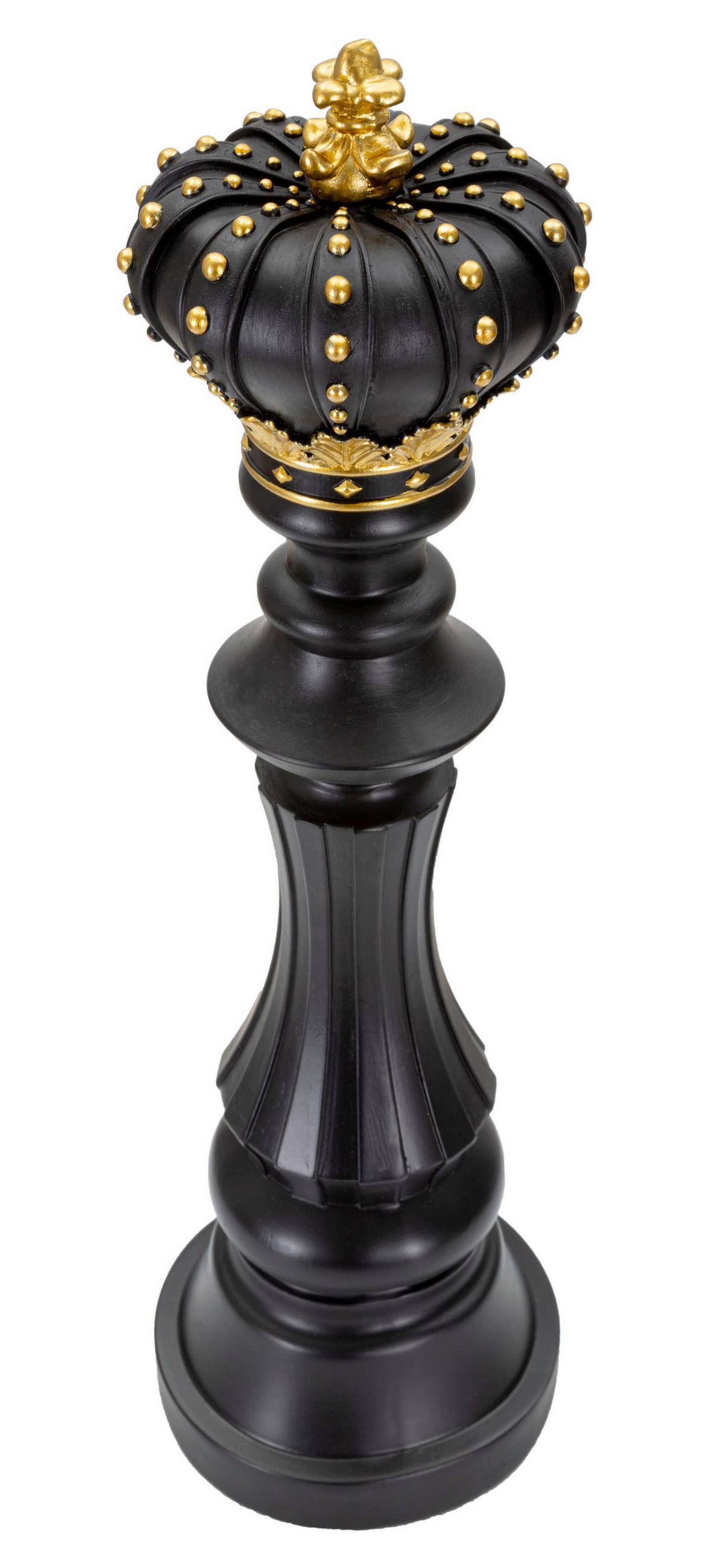 SKULPTUR - Goldfarben/Schwarz, Basics, Kunststoff (14/50/14cm)