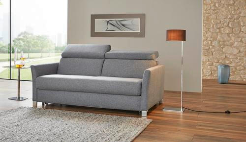 SCHLAFSOFA Flachgewebe Naturfarben  - Silberfarben/Naturfarben, KONVENTIONELL, Holz/Textil (185/100/100cm) - Bali