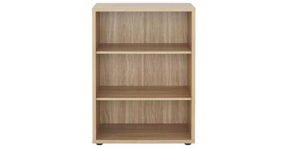 AKTENREGAL - Schwarz/Sonoma Eiche, KONVENTIONELL, Holzwerkstoff/Kunststoff (81,8/110,5/40cm) - Voleo