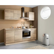 KÜCHENBLOCK - Eichefarben, Design, Holzwerkstoff (200cm) - Welnova