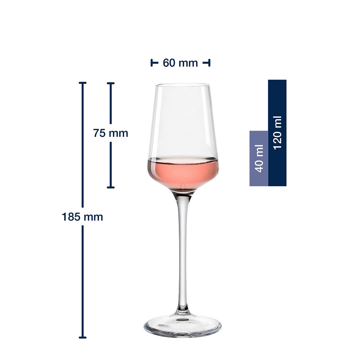 ČAŠICA ZA RAKIJU  120 ml  - prozirna, Dizajnerski, staklo (6/18,5/6cm) - Leonardo