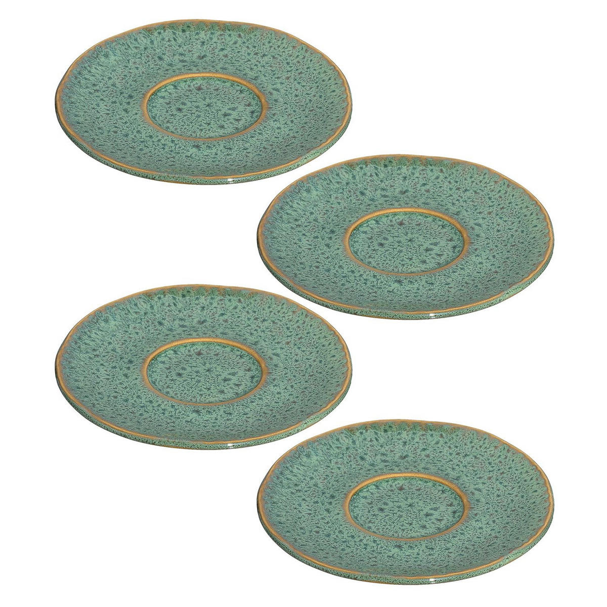 UNTERTASSENSET Matera 11 cm  - Grün, LIFESTYLE, Keramik (11cm) - Leonardo