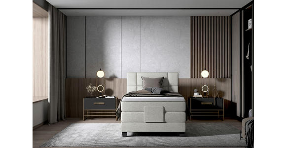 BOXSPRINGBETT 100/200 cm in - Schwarz, KONVENTIONELL, Holz/Kunststoff (100/200cm) - Esposa