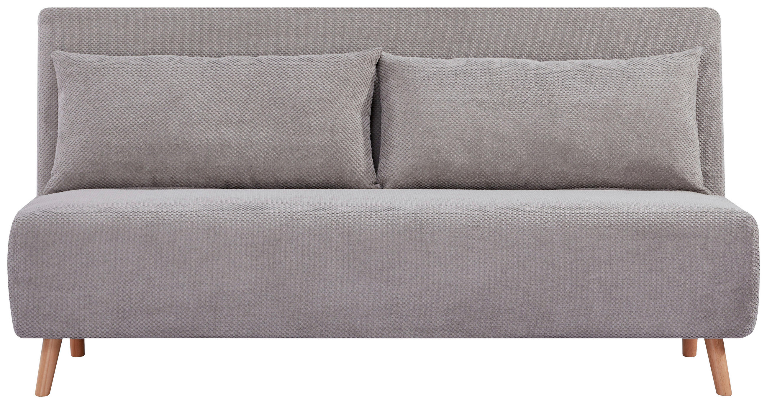 ROZKLÁDACÍ POHOVKA, textil, šedá - šedá/přírodní barvy, Moderní, dřevo/textil (162/82/91cm) - MID.YOU