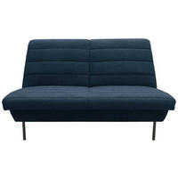 2-SITZER-SOFA Dunkelblau  - Schwarz/Dunkelblau, Design, Textil/Metall (145/92/103cm) - LOOKS by W.Joop