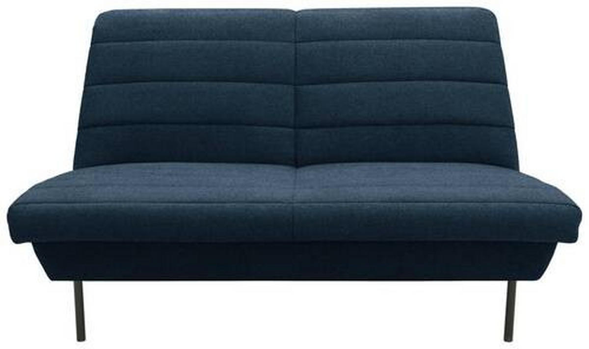 2-SITZER-SOFA Dunkelblau  - Schwarz/Dunkelblau, Design, Textil/Metall (145/92/103cm) - LOOKS by W.Joop