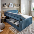 BOXSPRINGBETT 160/200 cm  in Blau  - Blau/Schwarz, KONVENTIONELL, Kunststoff/Textil (160/200cm) - Carryhome
