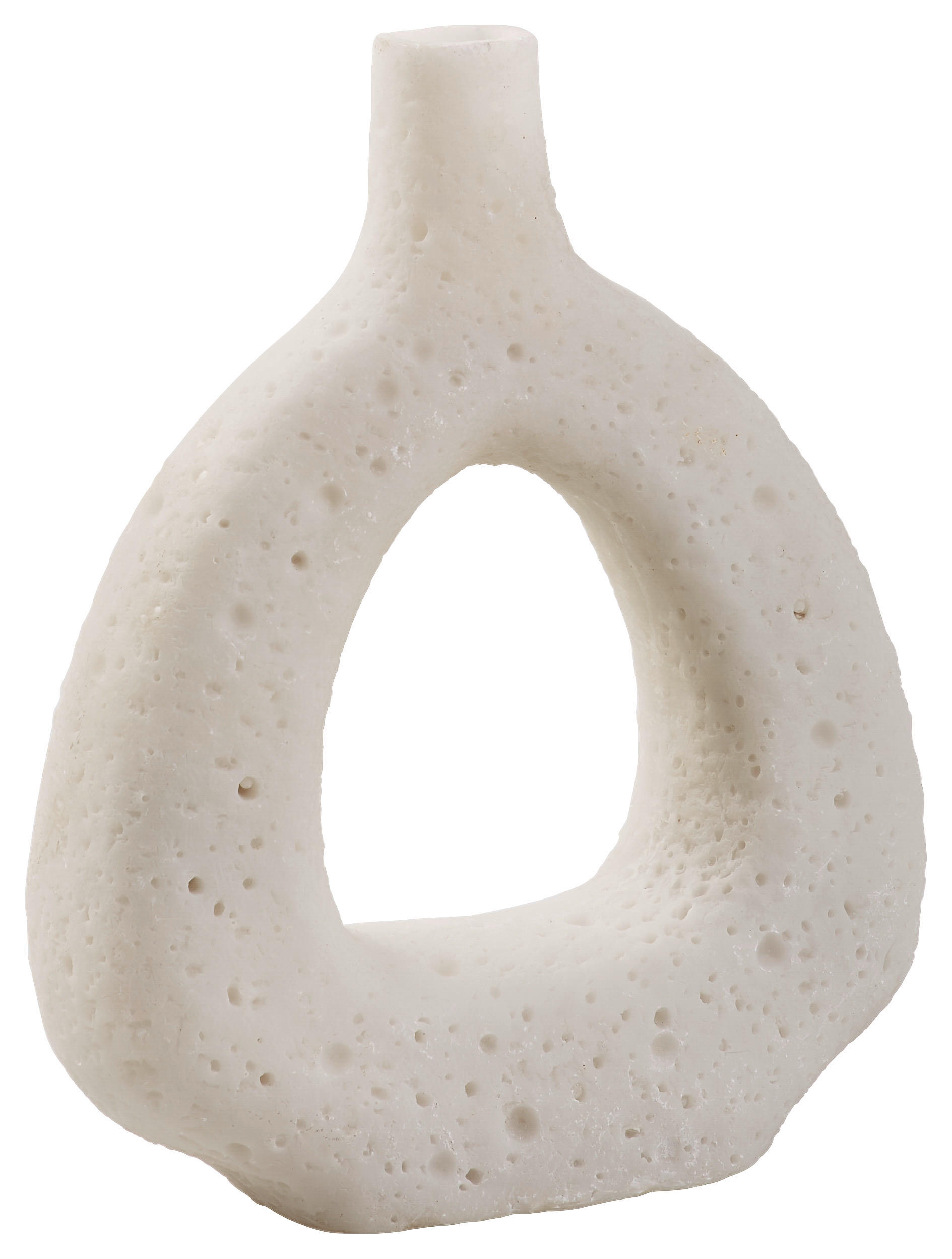 VAS 20 cm  - vit, Natur, plast (16,5/20/6cm) - Ambia Home