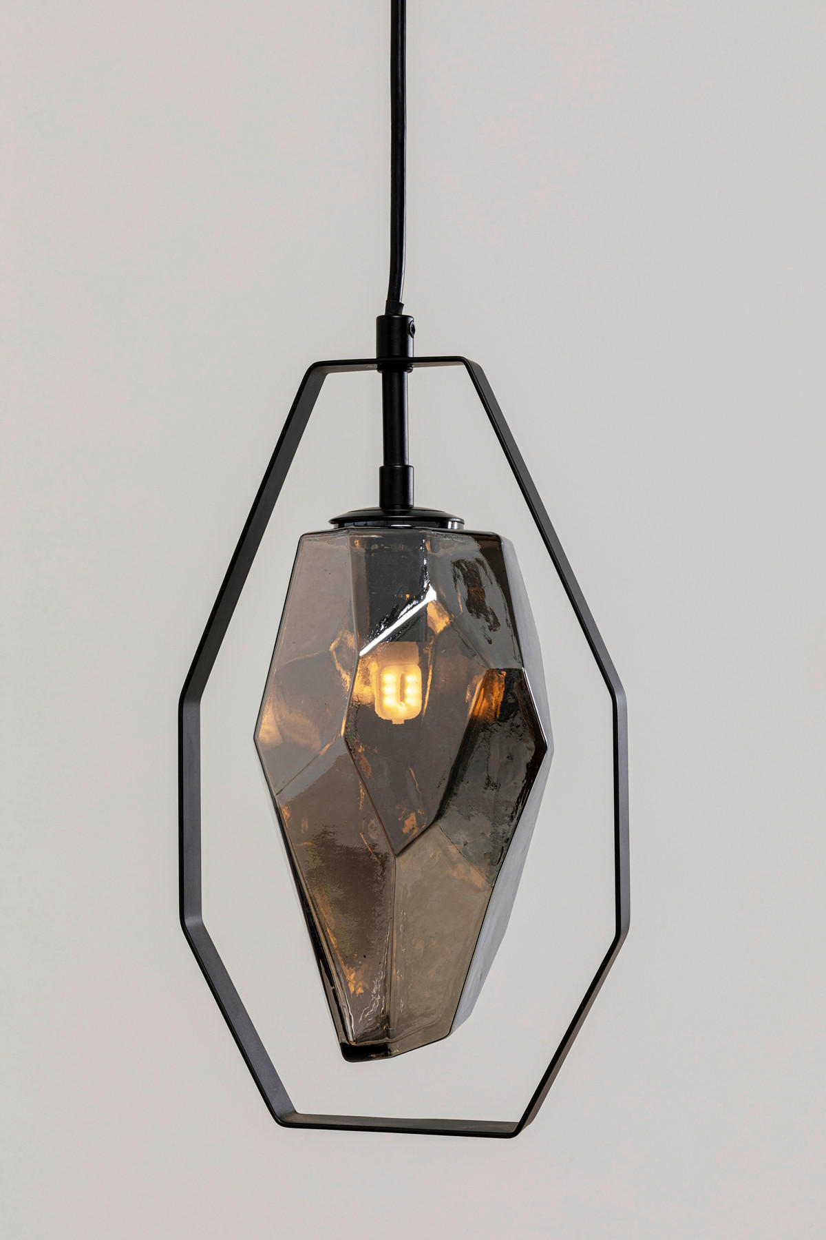 HÄNGELEUCHTE Diamond 17/120/12 cm   - MODERN, Glas/Metall (17/120/12cm) - Kare-Design
