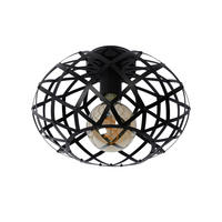 DECKENLEUCHTE WOLFRAM 30/20 cm   - Schwarz, Design, Metall (30/20cm) - Lucide