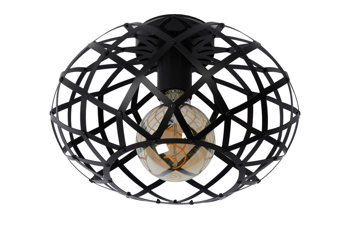 DECKENLEUCHTE WOLFRAM 30/20 cm   - Schwarz, Design, Metall (30/20cm) - Lucide