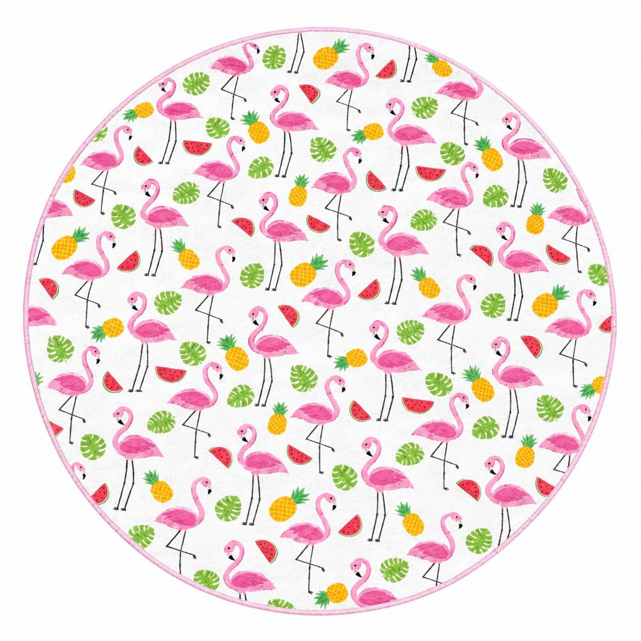 KINDERTEPPICH 180/180 cm Multicolor, Rosa, Weiß rund  - Multicolor/Rosa, Basics, Textil (180/180cm)