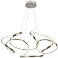 LED-HÄNGELEUCHTE 70/120 cm  - Silberfarben/Alufarben, Design, Kunststoff/Metall (70/120cm) - Ambiente