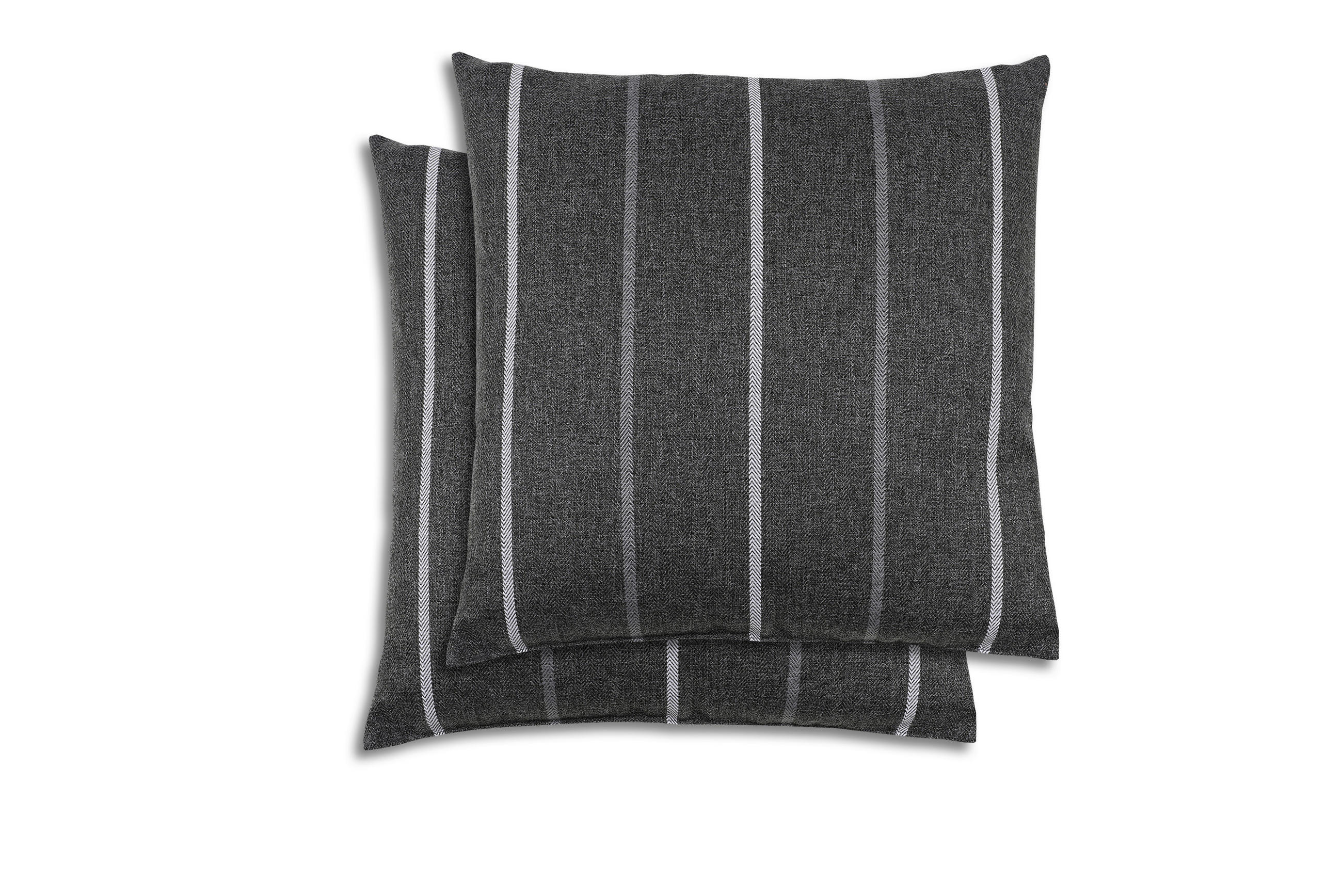 GARTENSITZKISSENSET Streifen  - Anthrazit, Basics, Textil (48/48cm)