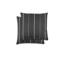 GARTENSITZKISSENSET in Anthrazit Streifen 48/48 cm  - Anthrazit, Basics, Textil (48/48cm)
