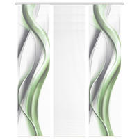 FLÄCHENVORHANG  3 Stück  blickdicht  180/260 cm   - Weiß/Grau, Basics, Textil (180/260cm)