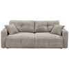 SCHLAFSOFA Mikrovelours Taupe  - Taupe/Schwarz, KONVENTIONELL, Kunststoff/Textil (235/88/120cm) - MID.YOU