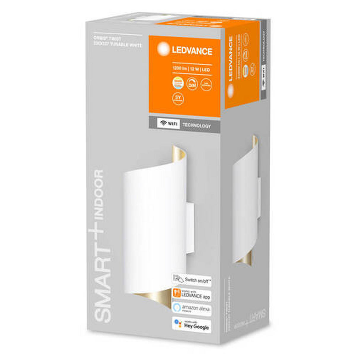 LED-WANDLEUCHTE Smart+ Orbis Wall Lamp Twist 9,5/12,7/23 cm   - Weiß, Design, Metall (9,5/12,7/23cm) - Ledvance