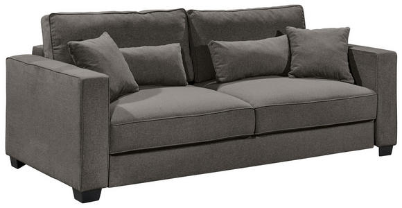 SCHLAFSOFA Mikrovelours Dunkelbraun  - Dunkelbraun/Schwarz, Design, Kunststoff/Textil (232/92/115cm) - Carryhome