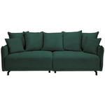 BIGSOFA in Cord Dunkelgrün  - Dunkelgrün/Schwarz, Design, Textil/Metall (226/91/103cm) - Carryhome