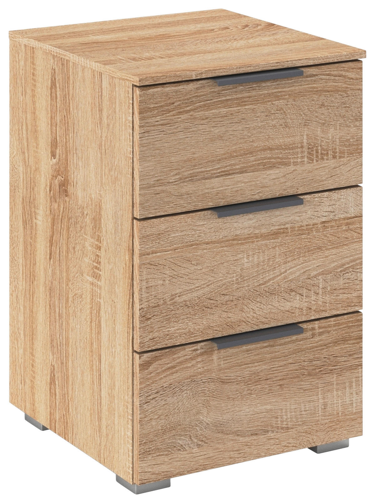 NACHTKÄSTCHEN in Sonoma Eiche  - Alufarben/Grau, MODERN, Holzwerkstoff (40/61/42cm) - Rauch Möbel
