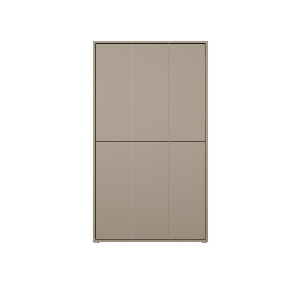 SCHUHSCHRANK Taupe  - Taupe/Grau, MODERN, Holzwerkstoff/Kunststoff (109,2/191,9/34,9cm) - Modern Living