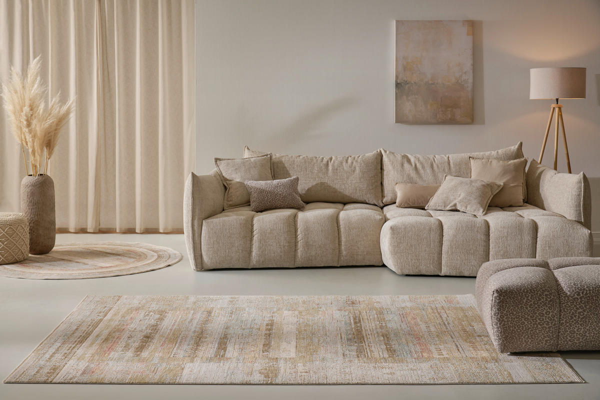 VINTAGE-TEPPICH 200/290 cm Paulien Braun, Beige rechteckig  - Beige/Braun, Design, Kunststoff/Textil (200/290cm) - Dieter Knoll